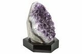 Grape Jelly Amethyst Geode With Wood Base - Uruguay #275691-2